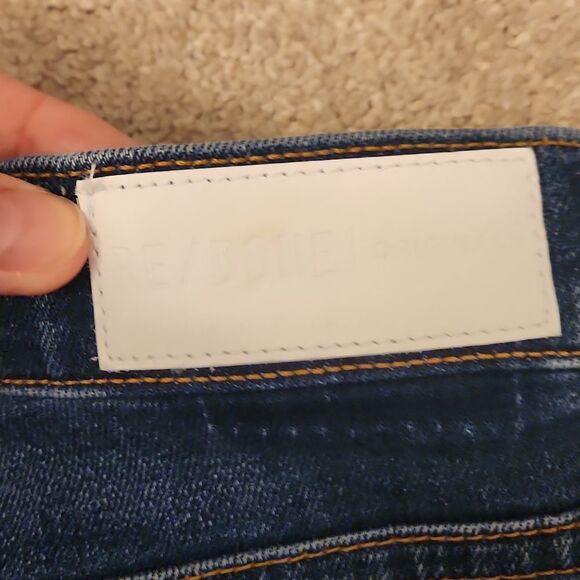 Re/Done Originals Women's Cropped Skinny Jeans w/ 4-Buttons Fly Size 27/4 - Picture 6 of 9